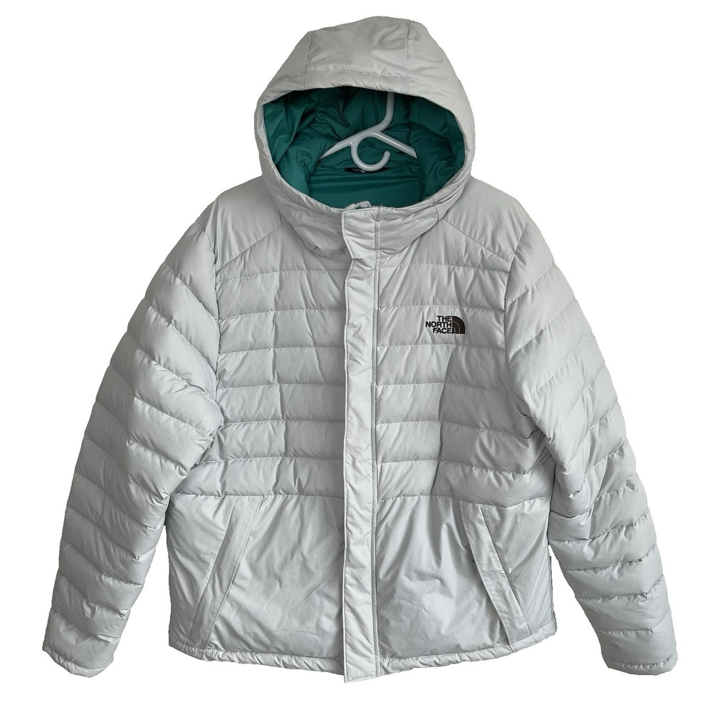 The North Face Men's 550 Goose Down Puffer Jacket Beacon Parka Coat Sz L Gray